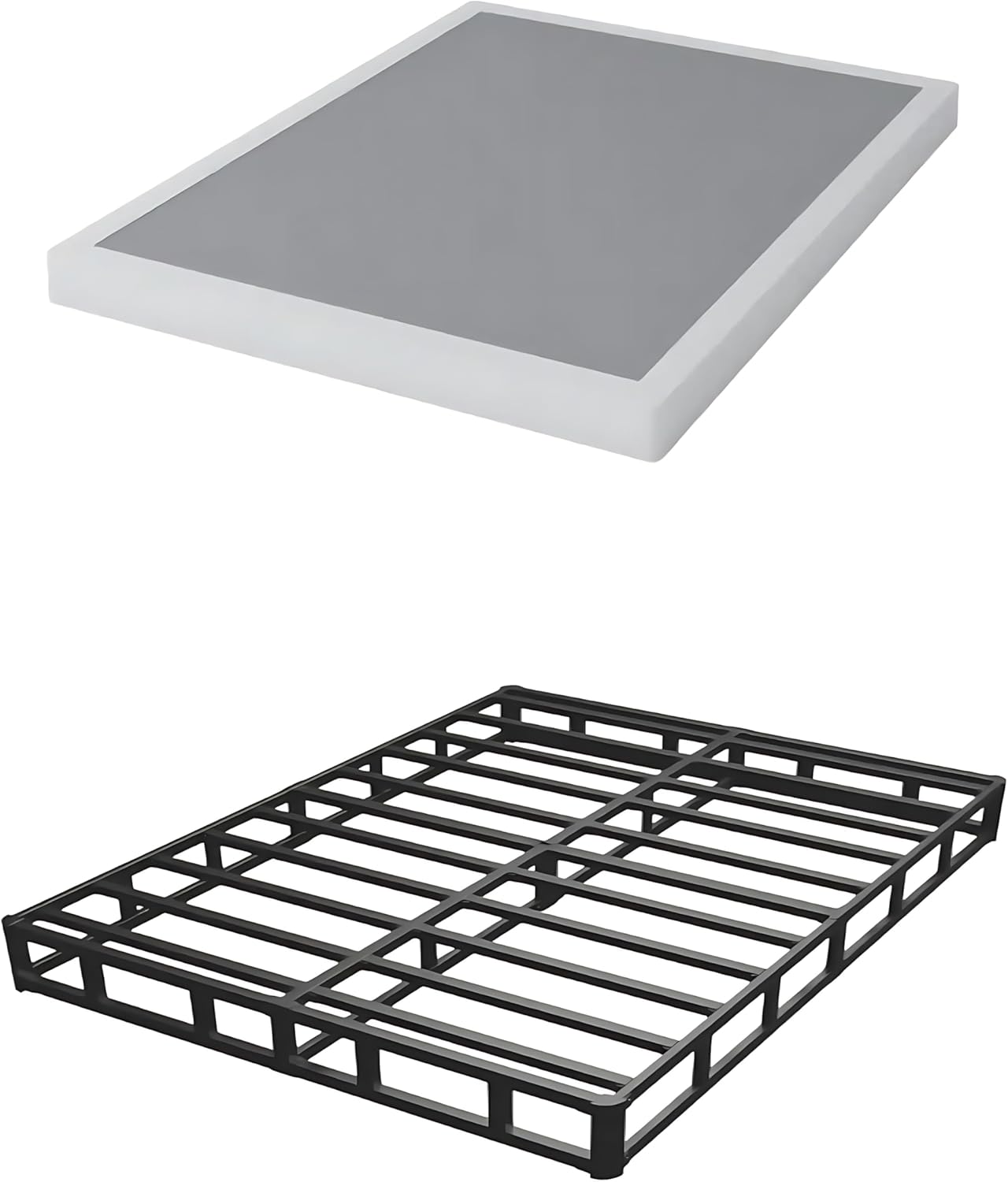 3 Inch Queen Size Box Spring, Low Profile Box Spring for Queen Bed,Heavy Duty Mattress Foundation, Metal Bed Base,Easy Assembly/Noise Free